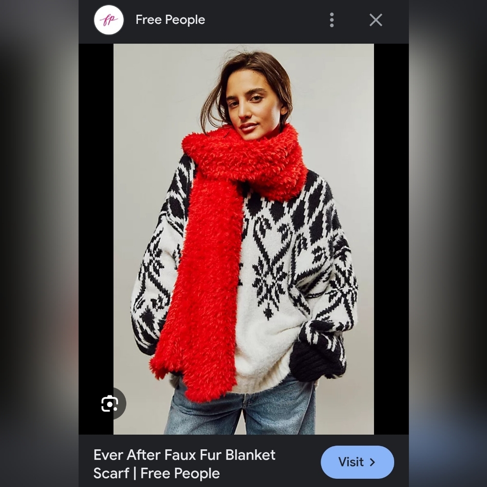 Cozy Red Fuzzy Sweater